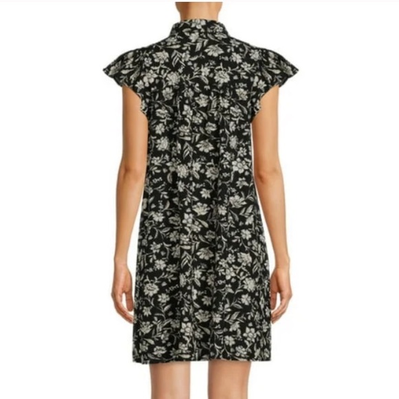 Time and Tru Flutter Sleeve Cotton Blend Dress - Picture 2 of 12